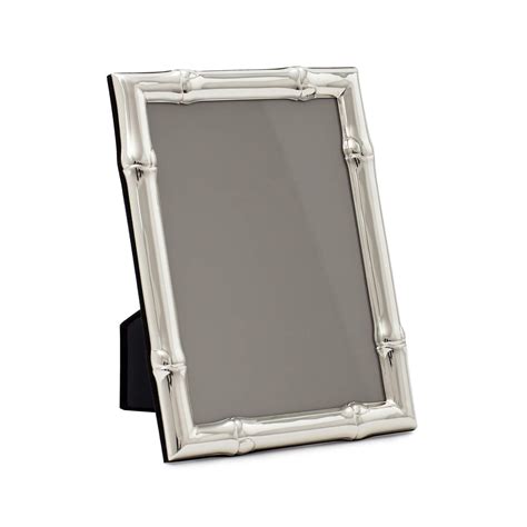 bamboo silver|silver bamboo picture frames.